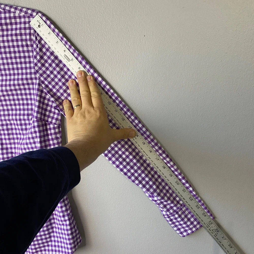 J.Crew The Perfect Shirt Womens Purple Gingham Check Button Down Long Sleeve M - Picture 9 of 11